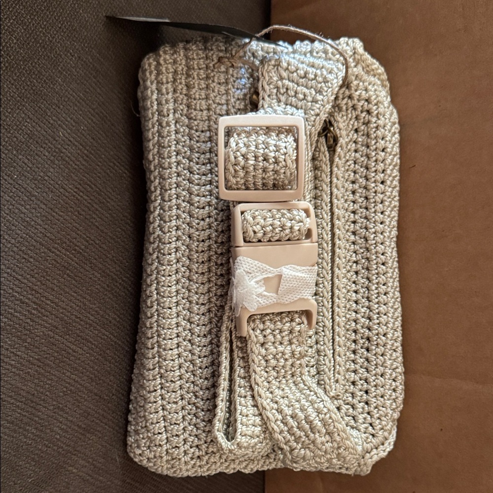 The Sak Beige Crochet Clutch with Red Strawberry Embroidery - Picture 2 of 5